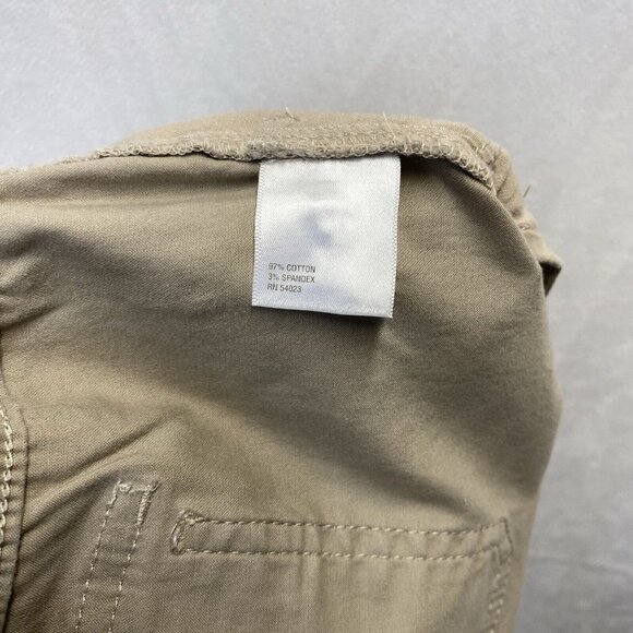 Old Navy Maternity Cuffed Ankle Pants Women Size 2 Khaki Stretch With Pockets - Picture 13 of 16